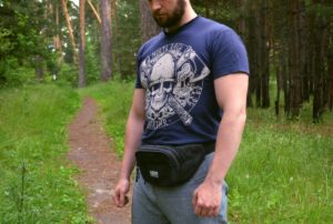Поясная сумка черная VARVAR