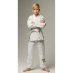 Детское кимоно gi bjj lion pro 2.0- white green — изображение 2