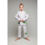 Детское кимоно gi bjj lion pro 3.0- white green