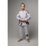 Детское кимоно gi bjj lion pro 3.0- white purple