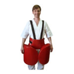 Комплект защиты leosport лоу кик кожа красный